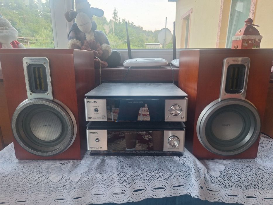 Mikrowieża Philips MCD708 | DVD | Głośniki Wstęgowe | Palisander | Hi-Fi