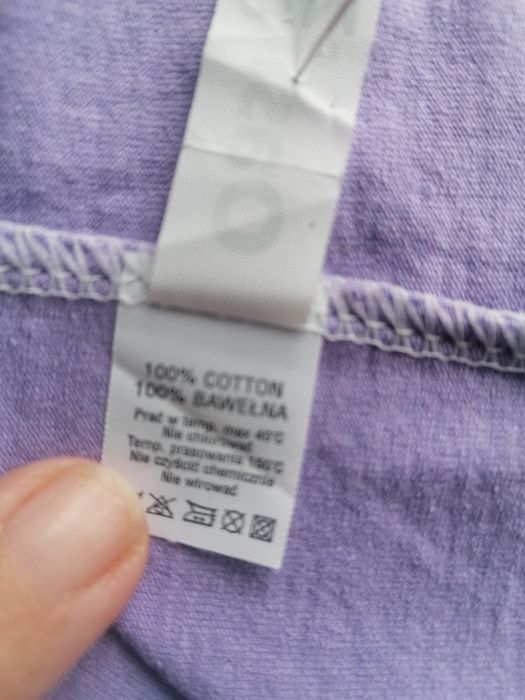 NOWY fiołkowy szlafrok, podomka 100% bawełna S/ M