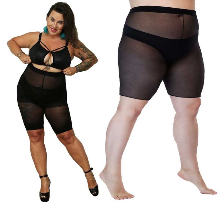 Majtki przeciw otarciom ud Lida , Czarne, roz.3., size + biodra-140cm