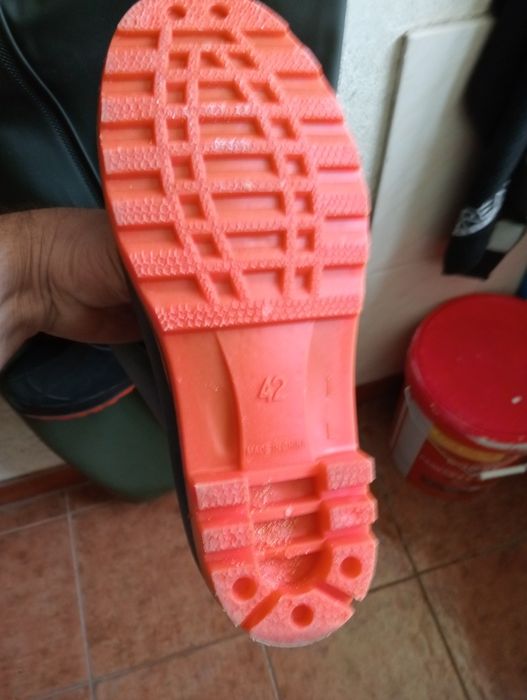 Fato de pesca impermeável casaco XL  e calças com bota 42