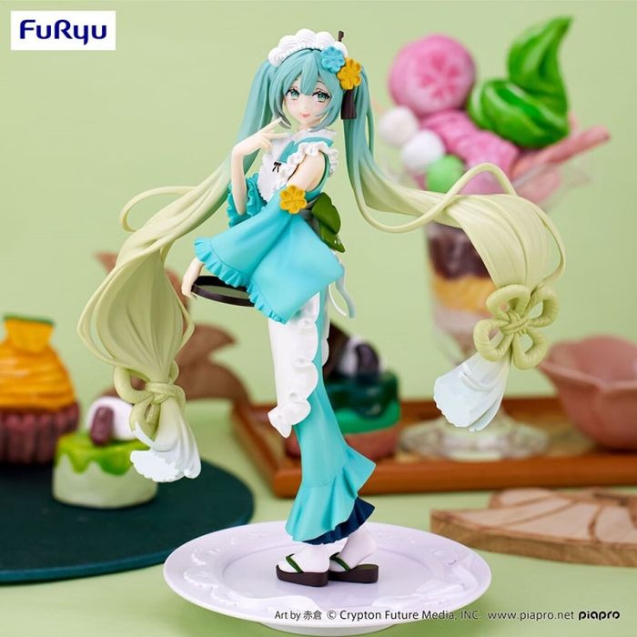 Оригинальна Аніме Фігурка Хатсуне Міку / Hatsune Miku Exc∞d Creative Figure SweetSweets – Matcha Green Tea Parfait Mint Ver.