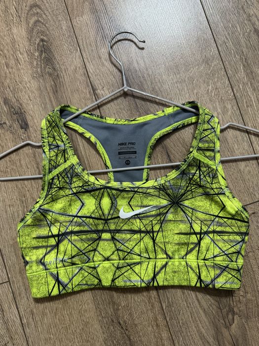 Sportowy biustonosz Nike Pro XS neon lime treningowy