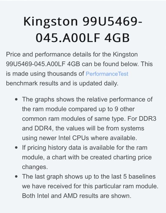 Kingston Ram 4gb 1.35v 99u5469 DDR3