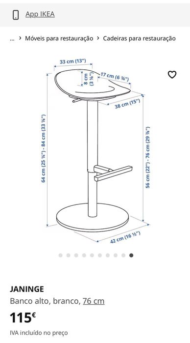2 Bancos de cozinha IKEA