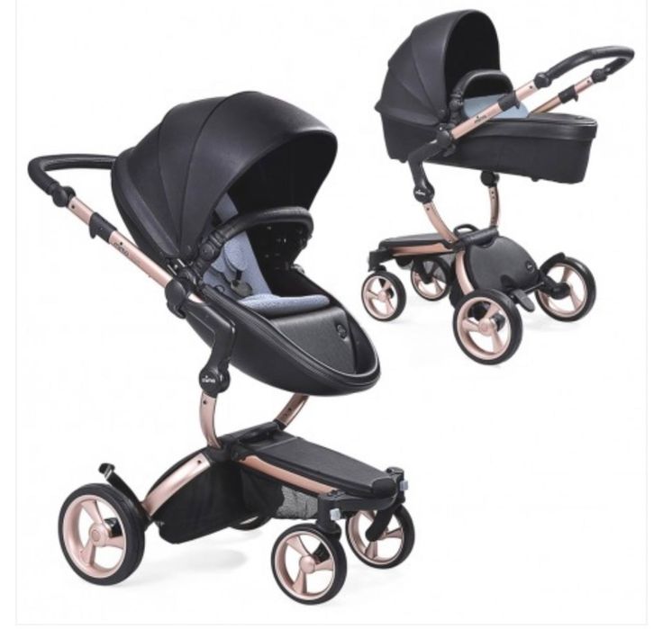 Коляска Mima Xari 2 в 1 black шасі rose gold