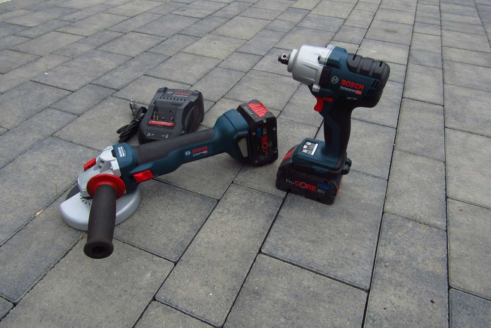 Zestaw Bosch klucz GDS 18V-450HC    Szlifierka GWS 18V-10  2x8,0