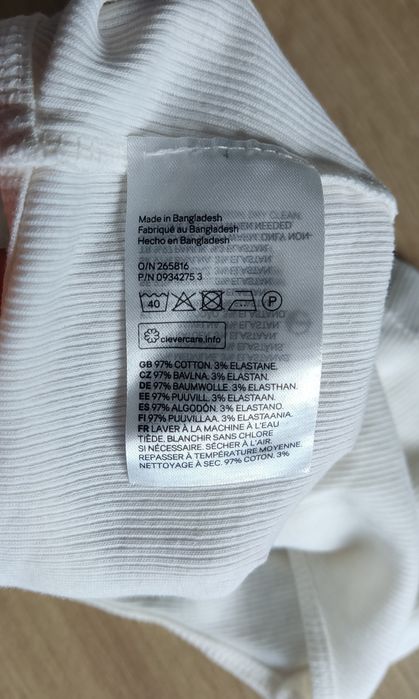 Krótki top biały H&M S