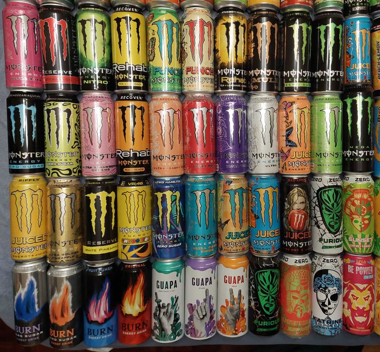 Coleção de Latas e Garrafas (Monster, Edições Internacionais e Mais)