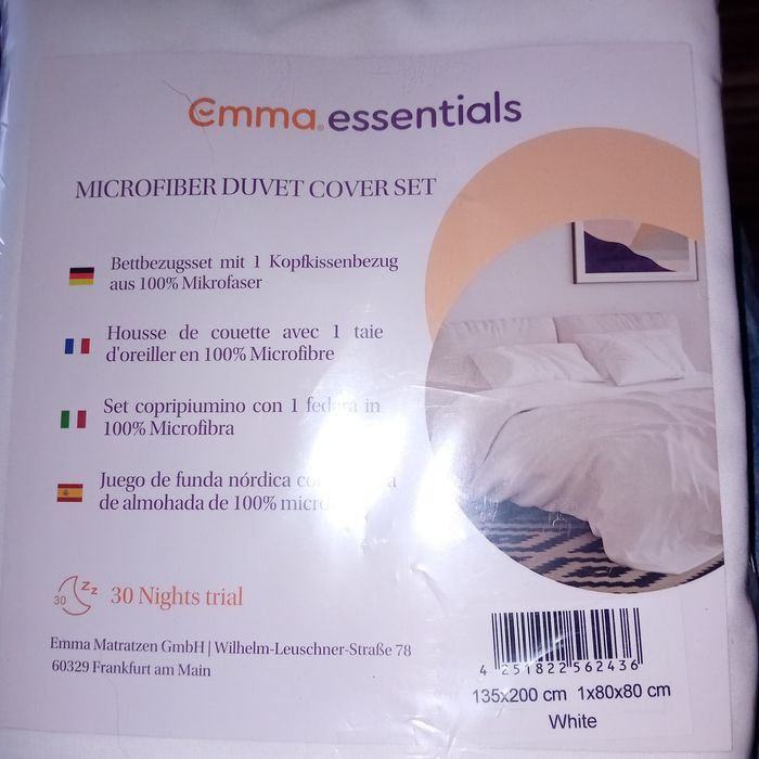 Posciel biała 135/200 z poszewka