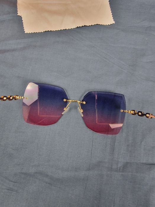 okulary przeciwsłoneczne Chloe damskie premium komplet