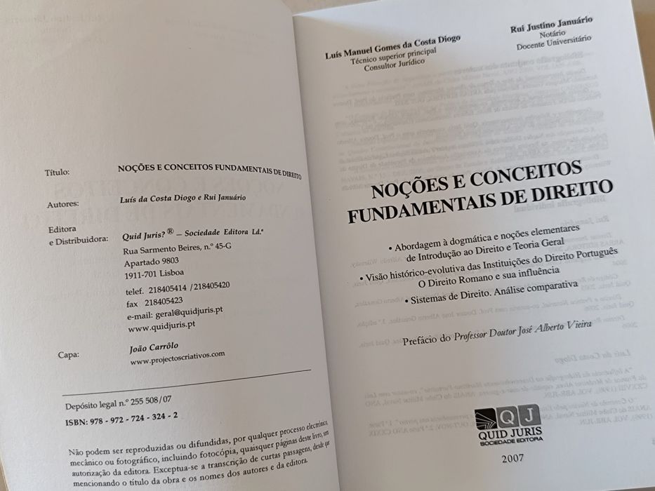 Noções e Conceitos Gerais de Direito - Luís da Costa Diogo