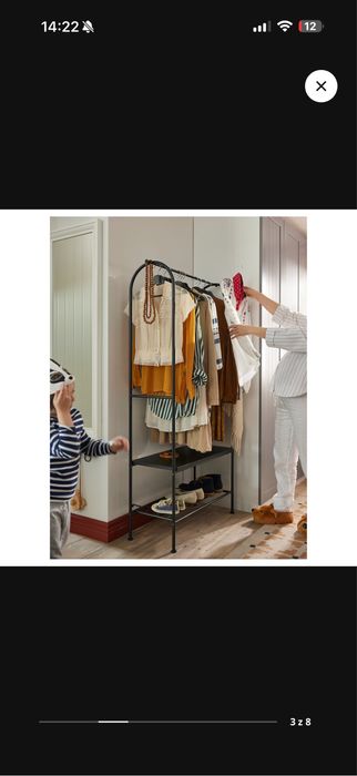 Wieszak na ubrania GRAFJÄLLET czarny Ikea nowy