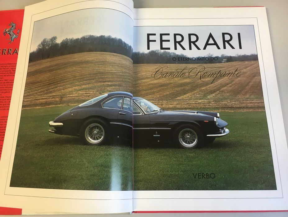 Livro de história automóvel Ferrari: o eterno mito do cavalo rompante