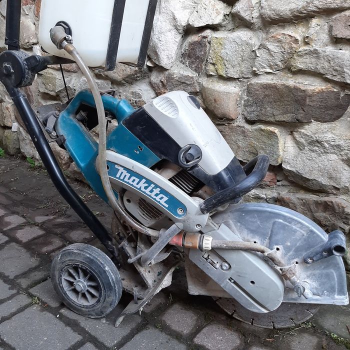 Przecinarka spalinowa MAKITA z wózkiem do betonu asfaltu kostki +WÓZEK