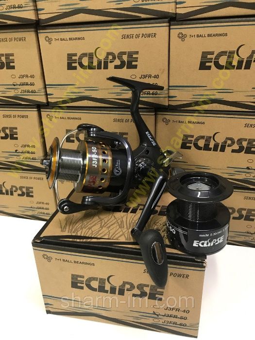 Катушка Eclipse J-3 FR 4000 или 5000 (7+1) с байтранером Алюм. шпуля