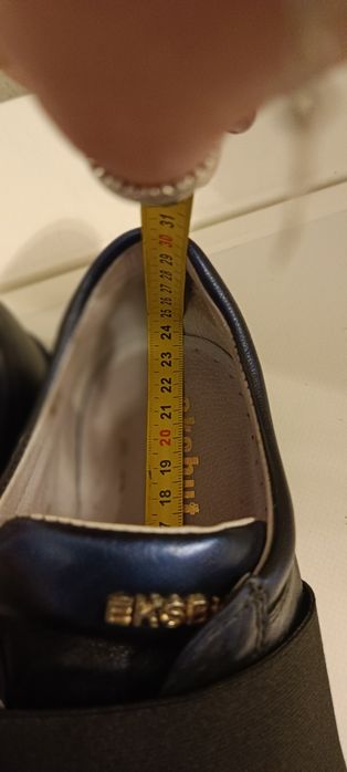 Skórzane buty Eksbut rozmiar 37 - granatowe
