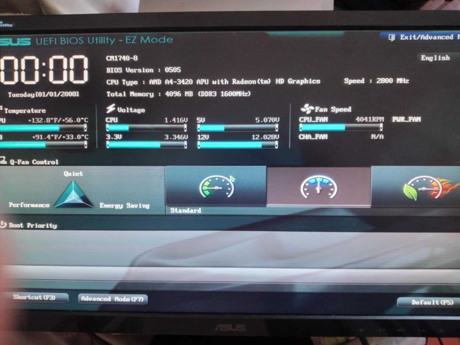 Asus F1A75-M/CM1740/DP MB