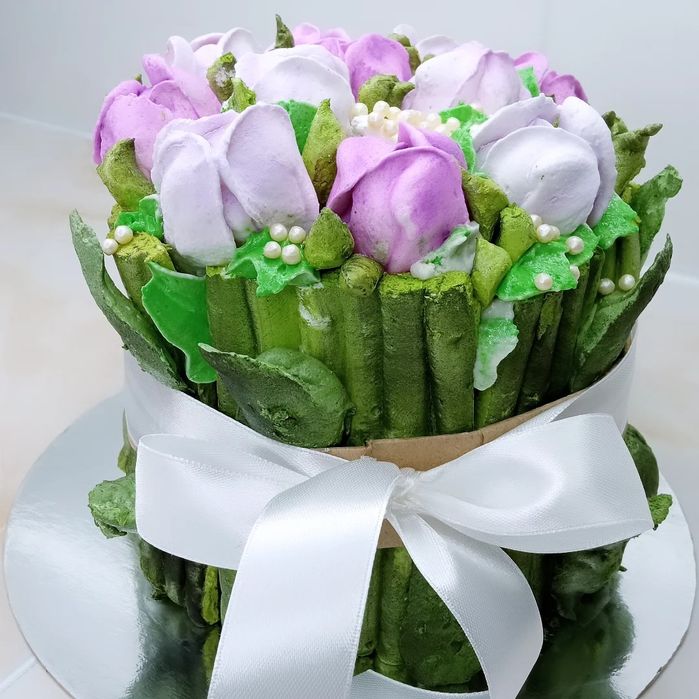 Торт букет Харків | Зефірні квіти | 8 Березня