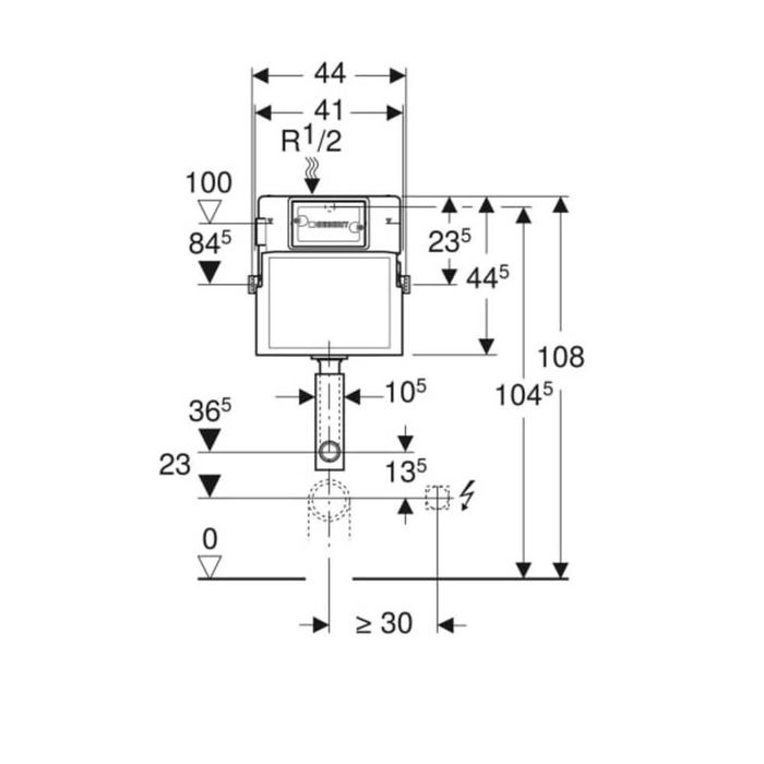 109.100.00.1 Geberit Delta Бачок прихованого монтажу