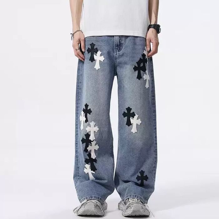 Джинси Chrome Hearts прямі тренд 2026 Джинсы Хром Харст