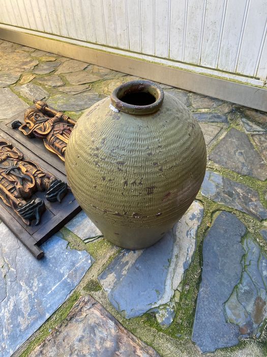 Pote Vaso Cerâmica Chinesa séc XIX 52 cm