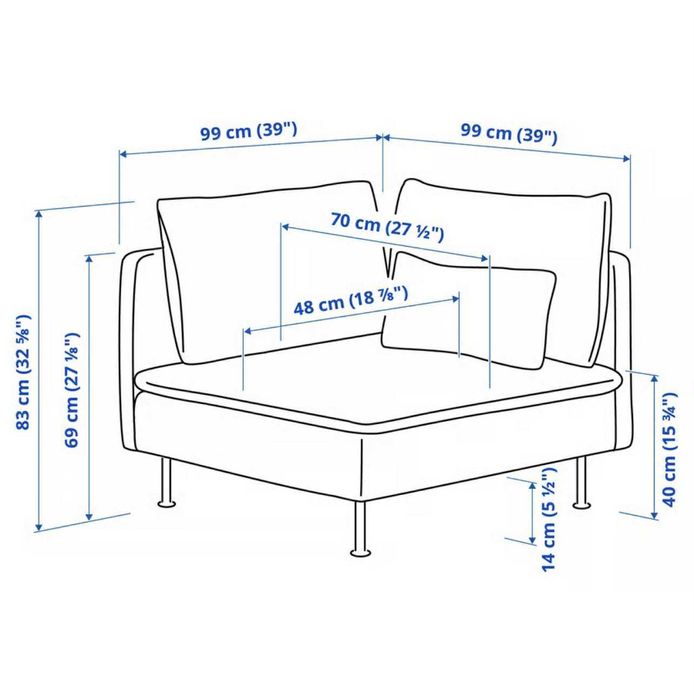 Modułowy narożnik SODERHAMN IKEA