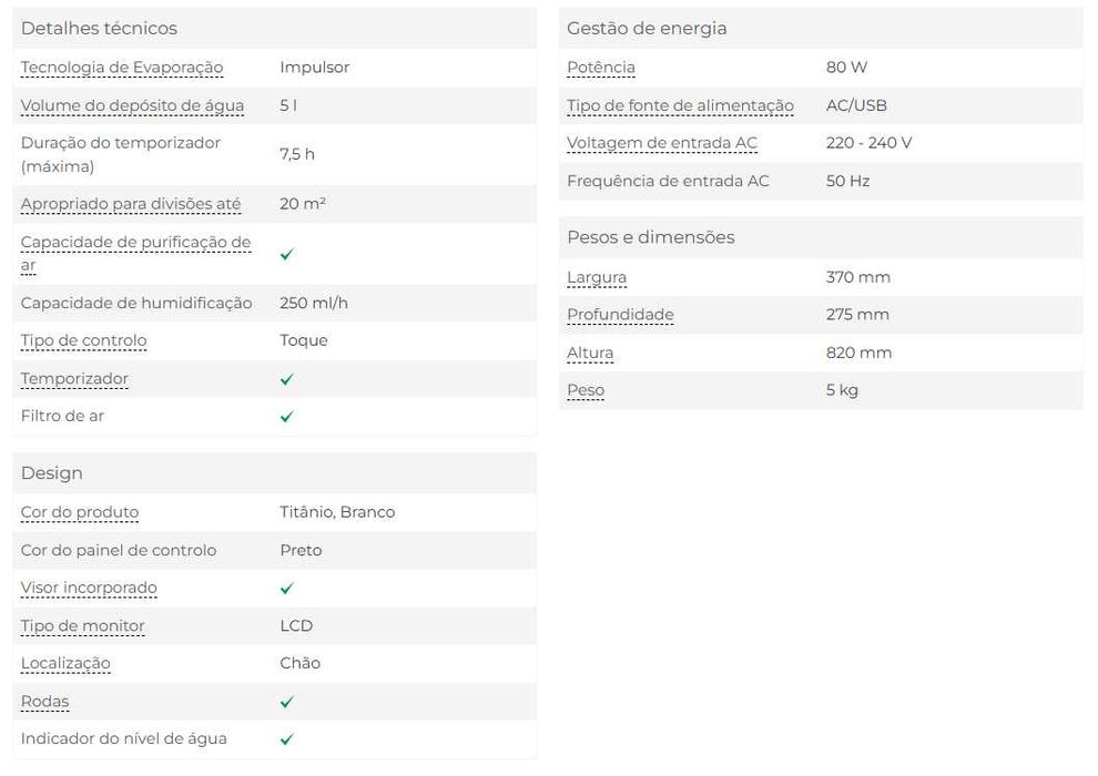 Climatizador MEI AC 1822 C