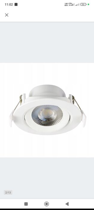10 szt Lampa Oczko sufitowe halogen LED biały 230v 7W biały