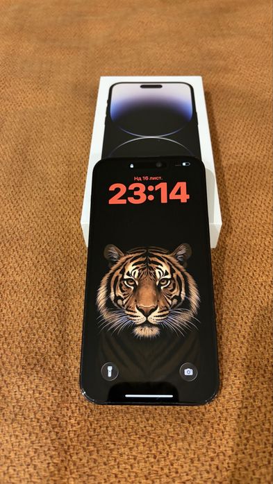 Iphone 14 pro max space black real sim