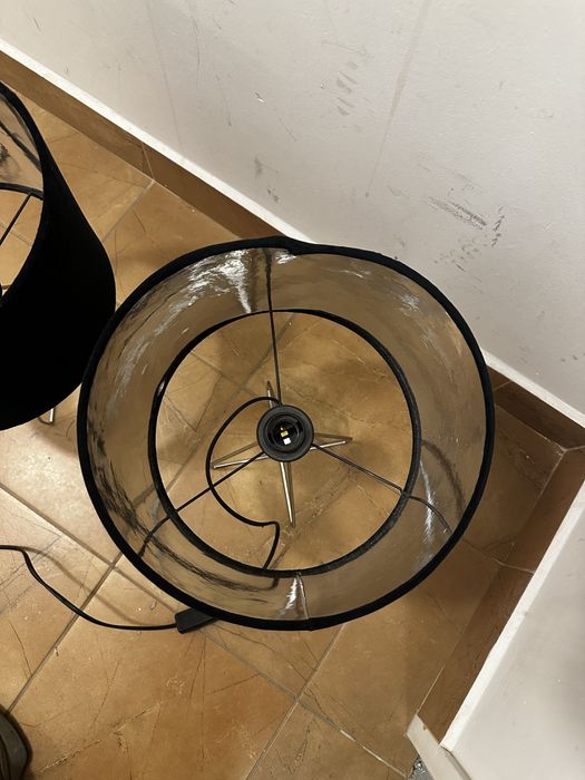 Lampy nocne  czarny  welur
