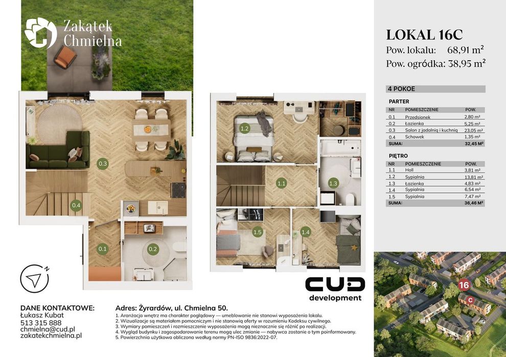 4-pokojowy dom 68m2 + ogródek Bez Pośredników