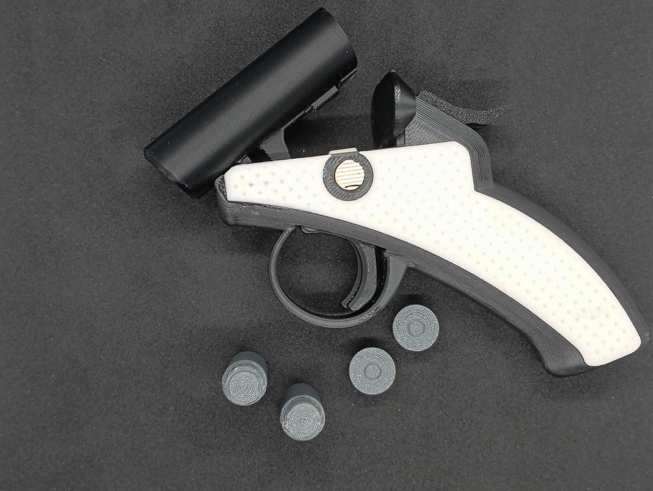 Dwulufowy Fidget Shotgun Model 3D Antystresowy Gadżet Kolekcjonerski
