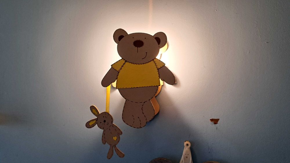 Lampka ścienna - kinkiet - miś - do pokoju dziecięcego