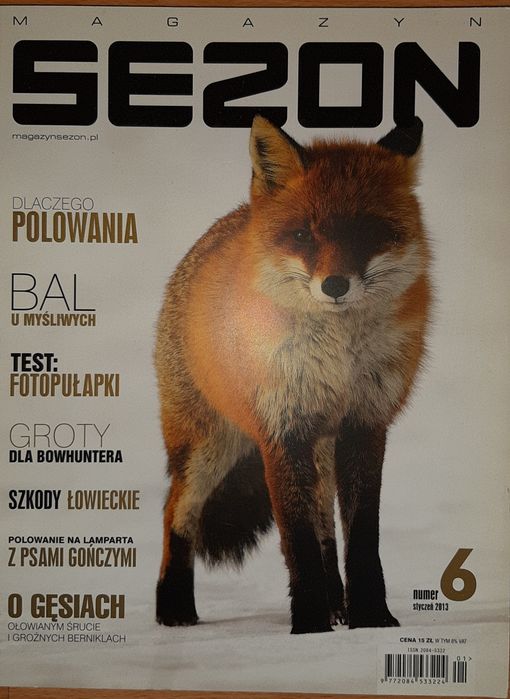 Pakiet 9 egzemplarzy magazynów  "Sezon"  i "Łowiec Polski" - myślistwo