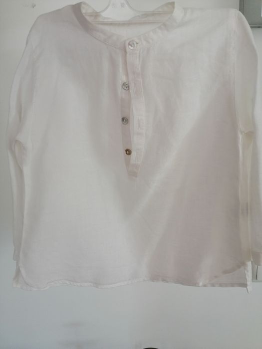 Camisa de linho para criança