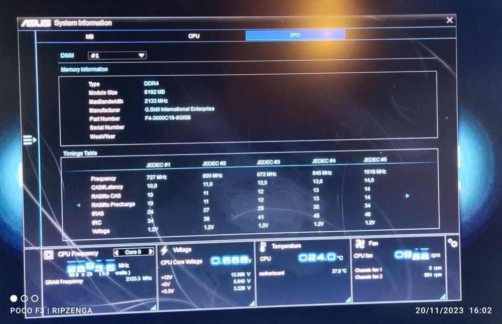 DDR4 Gskill kit 16G64741248140417122