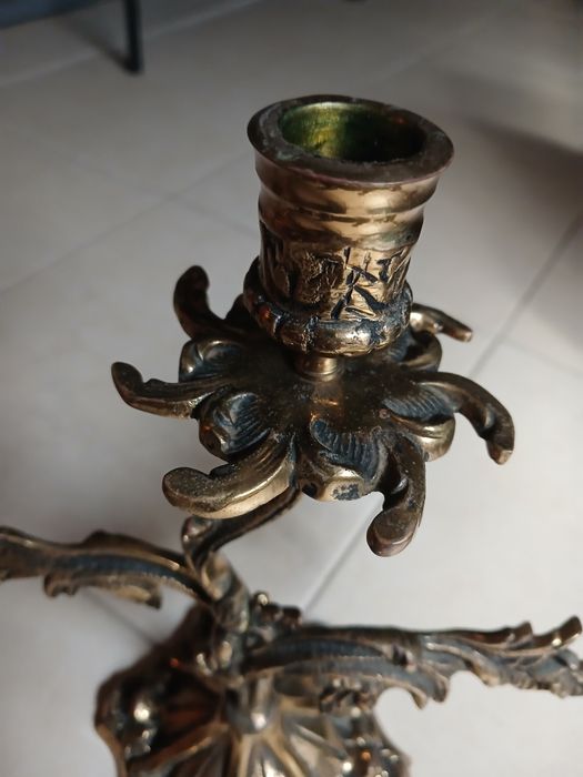Candelabro 3 lumes Antigo Estilo Barroco