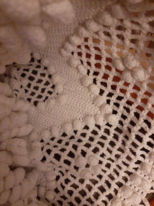 Colcha Vintage em Croché, feita à mão.