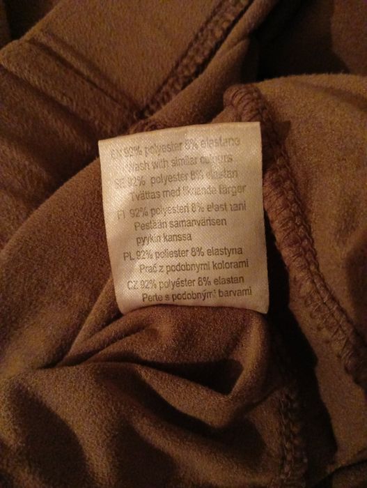 Legginsy z zamszu welurowego w kolorze miodu