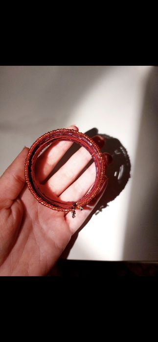 Pulseira de missangas vermelha