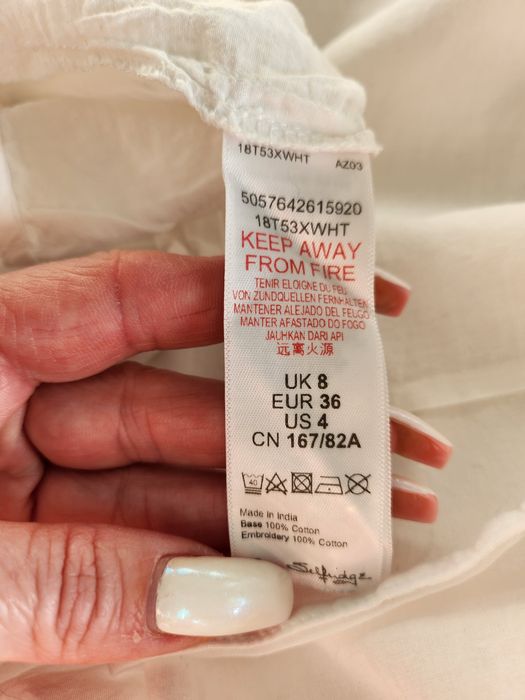 Белое платье миди Miss Selfridge прошва коттон