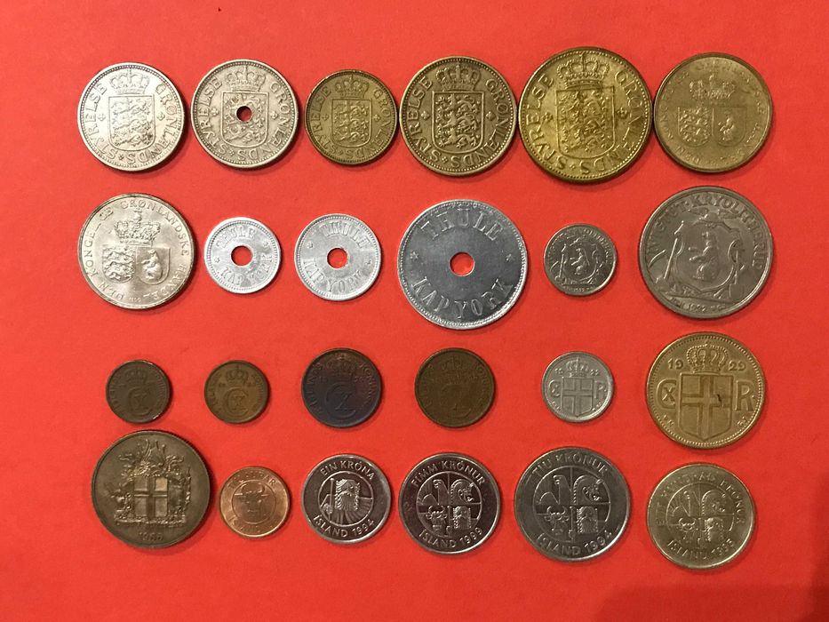 Обігові монети Гренландії та Ісландії