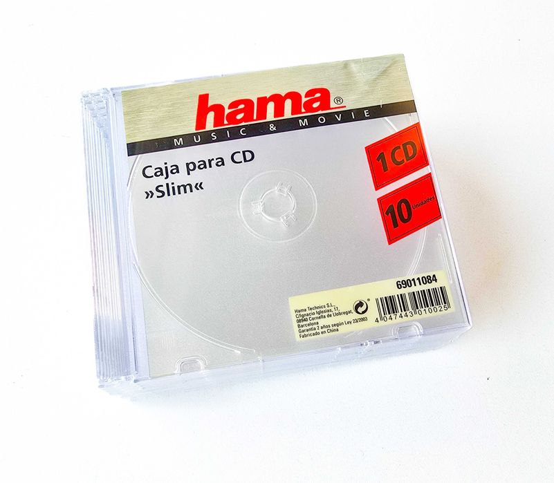 Caixas finas (slim) para CD/DVD transparentes **NOVA**
