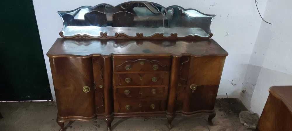 Conjunto de 15 peças de Sala Antigo Cerejeira