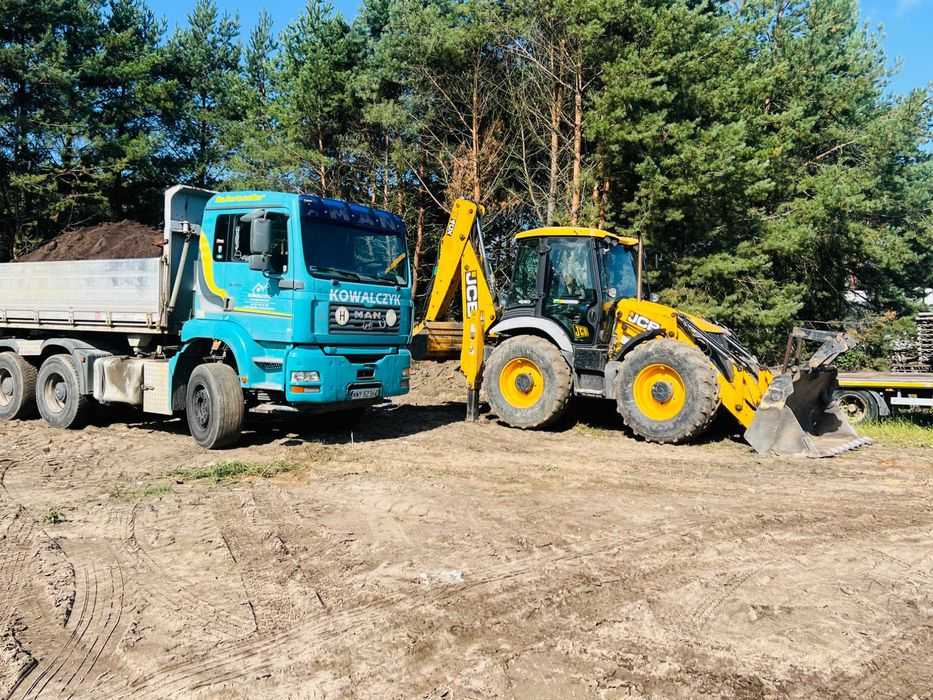 Usługi koparko‑ładowarką, koparką + wywrotką / ROZBIÓRKI I WYBURZENIA