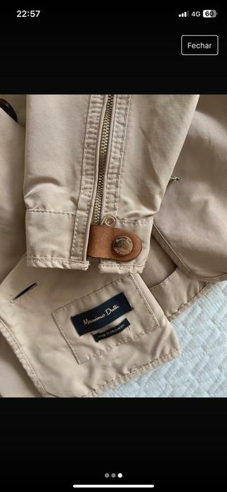 Parka bege massimo dutti