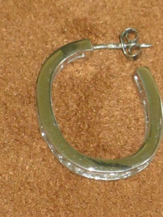 Argolas-Brincos Prata Maciça de Lei 925`/.. C/Contraste