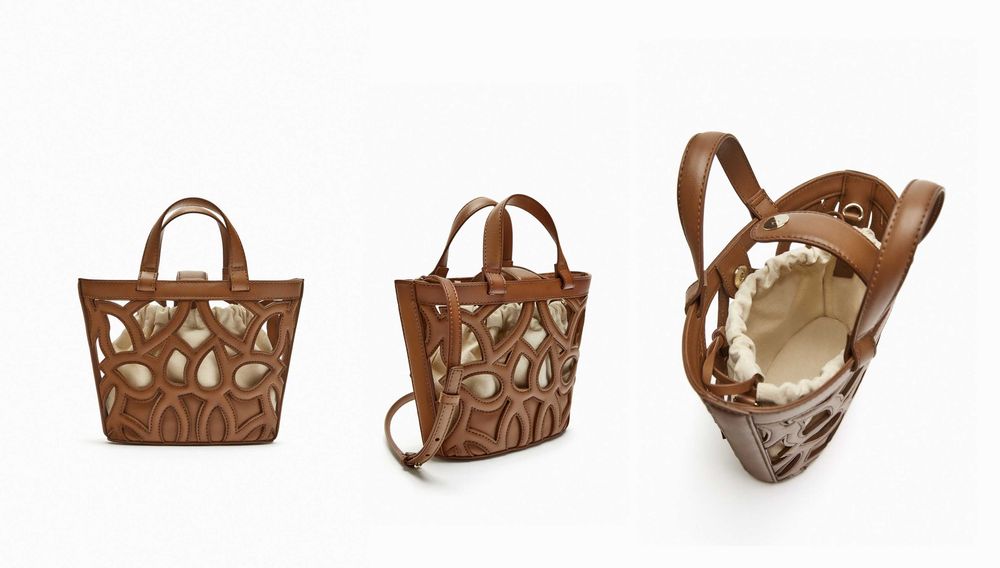 Сумка ZARA Cutwork mini tote bag 6153/110