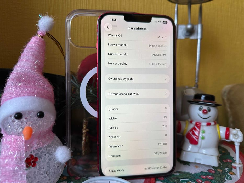 Apple iPhone 14 Plus 128GB Red Bateria 86%