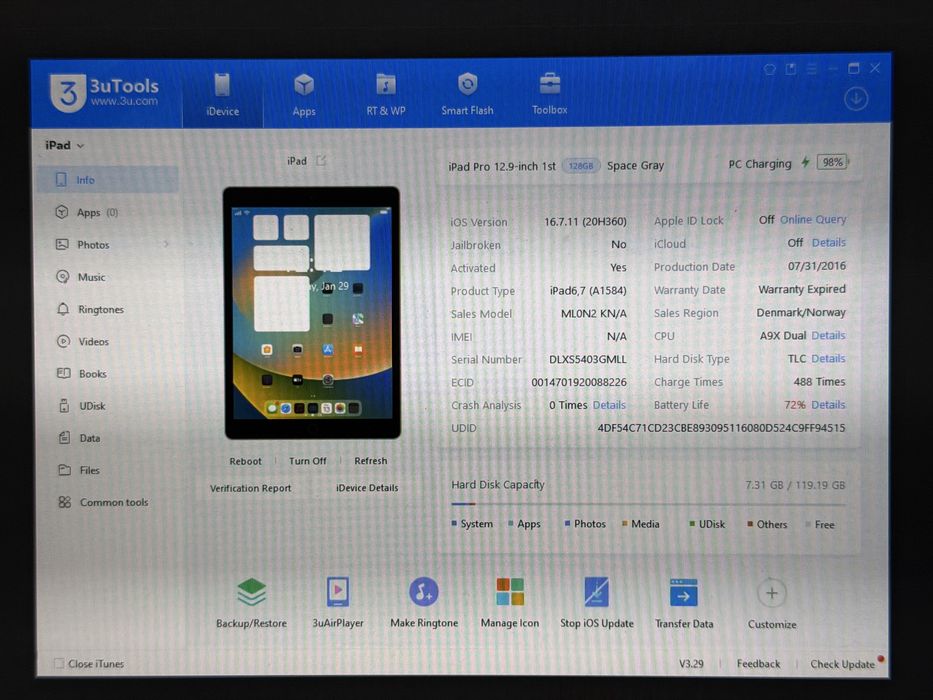 iPad Pro 12.9 1. gen. (A1584) - 128GB - faktura VAT 23%
